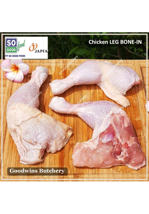 Chicken ayam broiler SoGood frozen LEG WHOLE paha utuh So Good Food (price/pack 600g 2-3pcs)